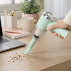 catsMeow Mini Handheld Vacuum Cordless, Lightweight Portable Small Vacuum Cleaner for Car, Desk, Keyboard, Sofa, Drawers and Crumbs, USB Rechargeable with Washable Filter, Mint Green