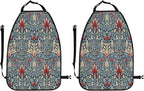 Snakeshead William Morris Textile Pattern Car Seat Back Kick Protectors Kick Mats With Storage Pockets For Vehicles To Protect From Dirt Mud Scratches 2 Pack
