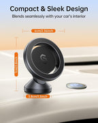 MagSafe Car Mount, Magnetic Car Phone Holder for Car Dashboard, 360° Rotating Strong Magnet Phone Mount with 3M VHB Adhesive, Compatible with iPhone 17/16/15/14/13/12 & MagSafe Cases