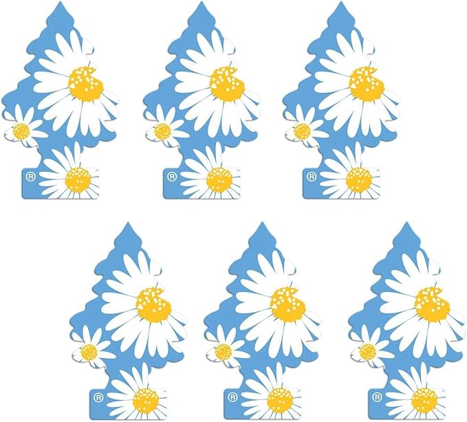 076171673473 Daisy Fields Hanging Paper Tree for Home or Car, 6 Pack
