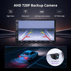 A5L 7 inch Android Double DIN Car Stereo, Wireless CarPlay & Android Auto, Wi-Fi/USB/BT, QLED Touchscreen Car CarPlay, Backup Camera,MirrorLink, 24B-EQ DSP, SWC,FM/AM/SS Radio, AI&GPS Track
