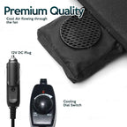 Cooling Car Seat Cushion - Black Automotive Adjustable Temperature Comfortable Cooling Car Seat Cover (1 Pack)