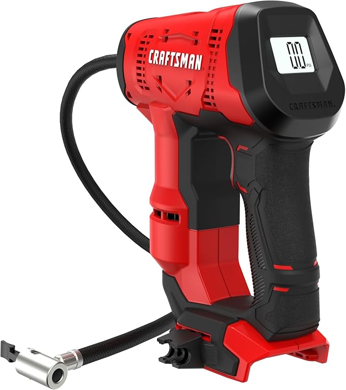 V20 Air Compressor Portable, Cordless Tire Inflator, Up To 150 PSI Tire Pump, with Digital Pressure Gauge, Tool Only (CMCE521B)