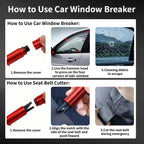 2-in-1 Car Escape Tool (3-Pack) — Window Breaker & Seatbelt Cutter