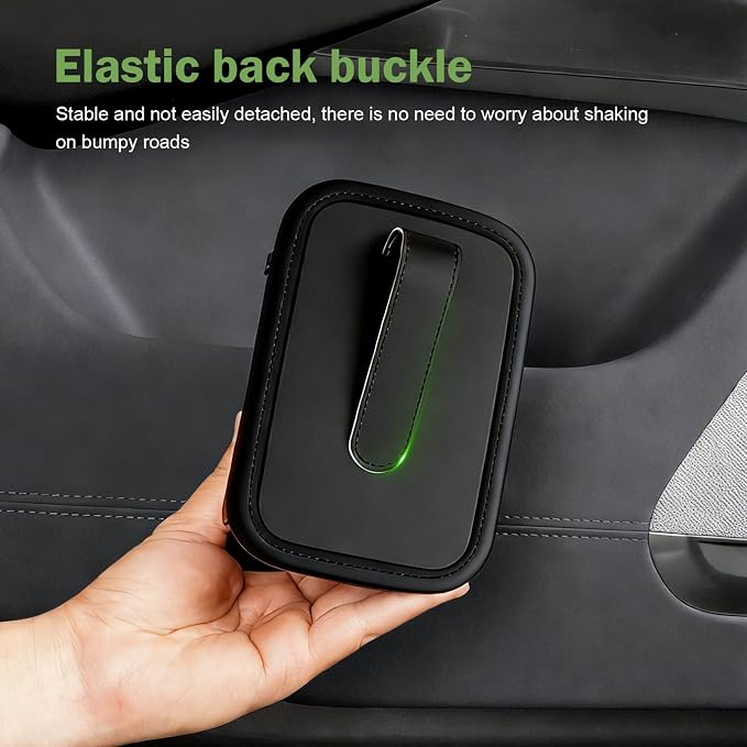 Car Seat Side Storage Pouch, Automotive Interior Phone Holder Organizer, Vehicle Gap Storage Bag for Small Items, Universal for Most Cars (Black)