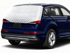 Rear Windshield Cover for SUVs, 4-Layer Protection Back Window Snow Covers Protector to Reduce Scraping, Winter Car Windshield Frost Cover for Ice and Snow with Secure Hooks for Snug Fit