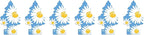 076171673473 Daisy Fields Hanging Paper Tree for Home or Car, 6 Pack