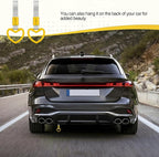 2PCS Heart Shaped Car Handle Straps, Rear Bumper Warning Keychain Ring for Car Exterior Accessories (Yellow-Silver)