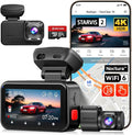VC70 4K+2.5K Dash Cam Front and Rear, 8MP STARVIS 2 IMX678 Sensor, Dual HDR Hyper Night Clarity, 5.8GHz WiFi 6, 30MB/S Fast Download, Dash Camera with 24H Parking Monitor, 128G Card Included