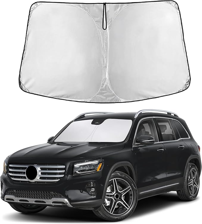 Windshield Sunshade Compatible for Mercedes Benz GLB 2020-2024 2025 2026, Sun Visor for Front Windshield & Window Sun Shade Cover, UV Heat Blocker & Protector, Car Accessories