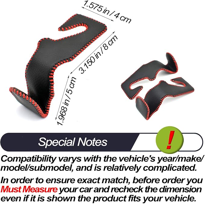 Car Seat Headrest Hooks for Car Back Seat Organizer Hanger Storage Hook Holder for Car SUV Organization Purse Shopping Groceries Bag Handbag, Black & Red, 2 Pack