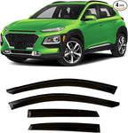 Tape-On Windows Visor 4-Piece for 2018-2022 Hyundai kona Rain Guards Shield Shade Smoke…