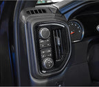 Car Dashboard Side Air Vent AC Outlet Trim ABS Carbon Fiber Interior Decal Cover for 2019-2025 Chevy Silverado/GMC Sierra 1500 | for 2020-2025 Silverado/Sierra 2500 3500 HD Accessories (Style B)