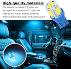 24PCS LED Interior Car Lights, T10 31mm 41mm Dome Bulb Kit,Ice Blue | 194 168 2825 DE3175 578 sockets, alloy PCB, output for map trunk license tag, plug in, automotive accessories