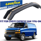 Goodyear Shatterproof in-Channel Window Deflectors for Chevrolet (Chevy) Express Van/GMC Savana 1996-2026, Rain Guards, Window Visors for Cars, Vent Deflector, Car Accessories, 2 pcs- GY003436LP