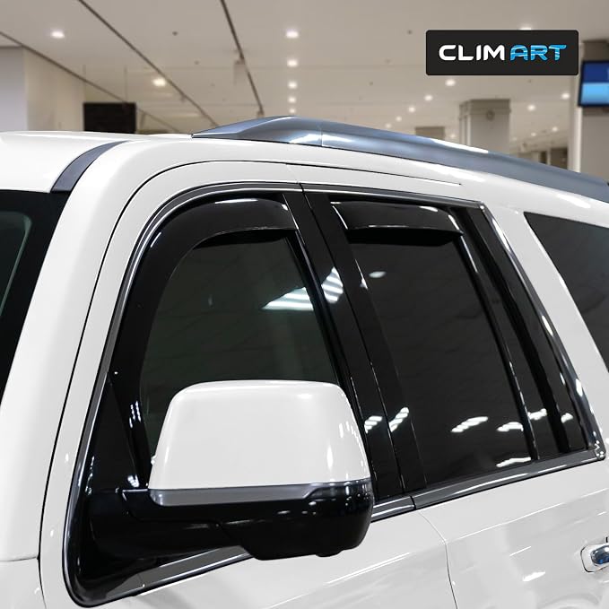 in-Channel Incredibly Durable Rain Guards for Cadillac Escalade ESV 2015-2020, Original Window Deflectors, Vent Window Visors, Vent Deflector, 4 pcs. - 615259