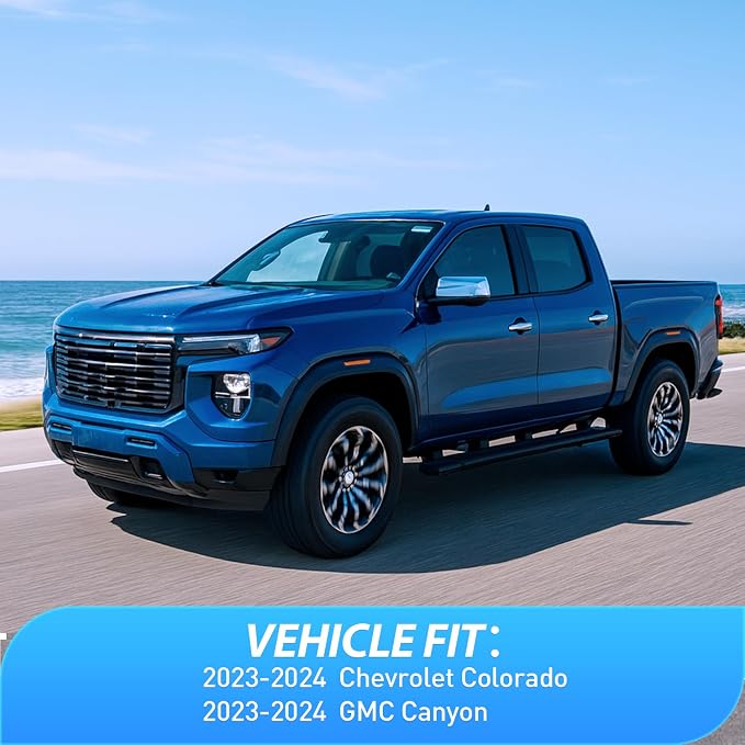 Window Visors for Chevrolet Colorado/GMC Canyon 2023 2024 2025 2026 Crew Cab (Not for AT4X / ZR2 Models), Out-Channel Window Wind Deflectors Rain Guards -4PCS