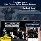 4G LTE Cellular Dash Cam with Live View & GPS Tracking, Car Security Camera | Anti-Theft Protection for Vandalism and Parked Cars | Dual Lens | Impact Detection | Real-Tme Alerts | Radar Detection