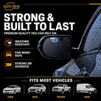 Safe View Wingman Blind Spot Mirrors – See More, Drive Safer – Real Convex Glass, Wide Angle Vision, Easy Peel & Stick, Durable Weatherproof Design