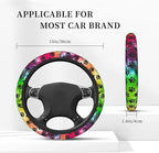 Dog Paws Steering Wheel Cover Non-Slip Auto Steering Wheel Protector Car Accessories Universal Fit 15 Inches for Men Women