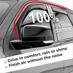 GrandWheel Window Deflectors Smoke Tinted in-Channel Side Window Vent Visor Deflectors Rain Guards Compatible with Charger 2011-2023 - 4pcs. GW0871