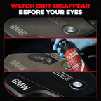 Car Interior Cleaner – Stain Remover & Odor Eliminator – No Residue Finish – Safe on Leather, Fabric, Carpet & Plastic – Detailing Spray with Microfiber Towel – 128oz