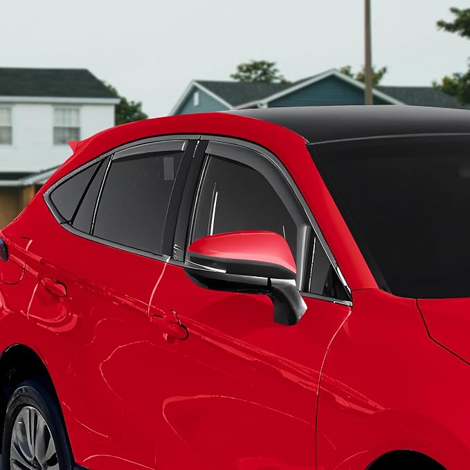 Voron Glass in-Channel Extra Durable Rain Guards for Toyota Venza 2021-2024, Window Deflectors, Vent Window Visors, 4 Pieces - 200683