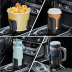 Car Cup Holder Expander Adapter (Adjustable) This Hill All Purpose Cup Holder Expander for Car with Rubber Fits Less Than 5.51" Large Bottles & Mugs & Foods & Drinks