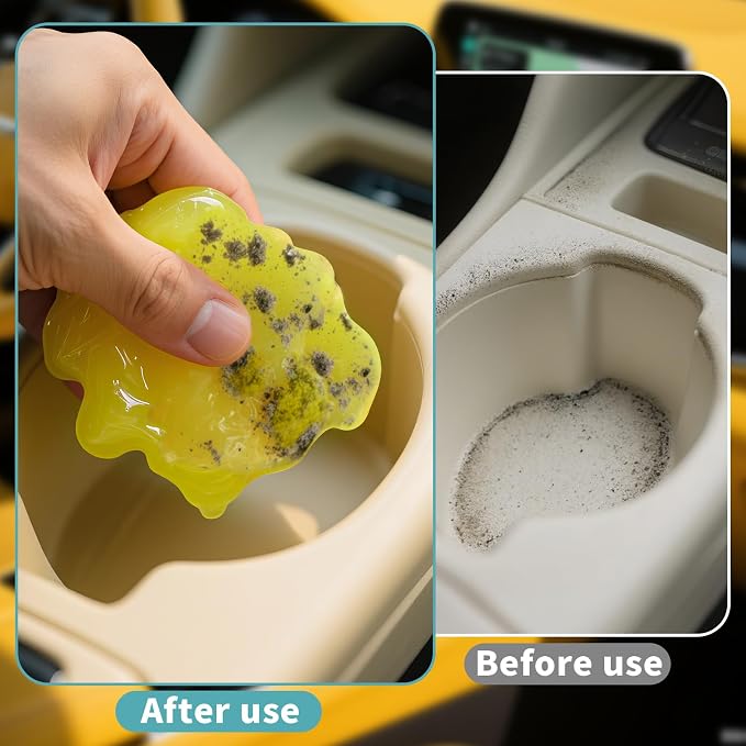 Keyboard Cleaning Gel (Lemon) Universal Cleaning Putty Dust Cleaning Car Interior Cleaner Car Dust Remover Car Slime Gifts for Men Women Girl（1 Pack）