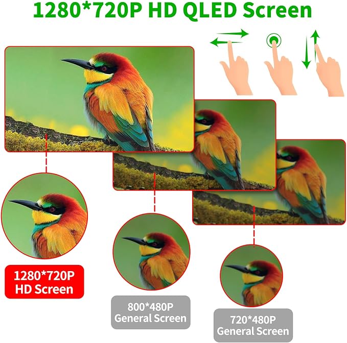[QLED Screen Upgrade] 7" Double Din Car Stereo with Dash Cam, Wireless Apple CarPlay and Android Auto, Bluetooth, 240W 4.2-Channel Audio Output, MirrorLink, Backup Camera, AM/FM Car Radio