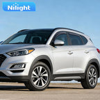 in-Channel Rain Guards for Hyundai Tucson 2016 2017 2018 2019 2020, Fits Gas Model Only Not Fits Hybrid/Electric Versions, Light Smoky Blue Window Visor, Fresh Air Ventilation, 4PCS