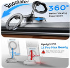 NeverDrop Magsafe Car Mount [2 Bases for Any Surface | 118+LBS Ultra Grip | 2400gf Strong Magnetic] 360° Adjustable Car Phone Holder, Phone Holders for Your Car for All Smartphones, Carbon Fiber