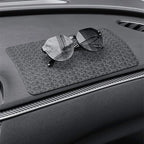 Car Dashboard Anti-Slip Rubber Pad, 10.6 x 5.9 Universal Non-Slip Car Magic Dashboard Sticky Adhesive Mat for Phones Sunglasses Keys Electronic Devices and More Use (Black/Car Texture)