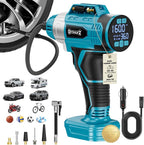 160PSI Cordless Tire Inflator Compatible with Makita 18V Battery, DC 12V Portable Air Compressor with Digital Pressure Gauge, 2X Faster Air Pump for Car, SUVs, Motor, Bike, Ball (Tool Only)