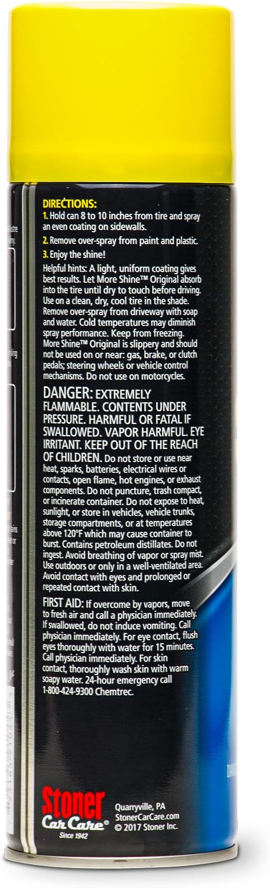 91044-3PK Original More Shine Tire Shine Spray – Tire Dressing Restores Deep Matte Black Finish with Long-Lasting Rain-Resistant Protection, Dry-to-Touch – 12 oz (Pack of 3)