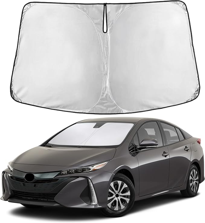 Windshield Sunshade Compatible for Toyota Prius Hatchback 2016-2020 2021 2022, (Not for Prius C or Prius V) Sun Visor for Front Window Sun Shade Cover, UV Heat Protector, Car Accessories
