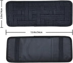 2 Packs Car Sun Visor Organizer, Car Visor Storage Anti-Slip Elastic Woven Board for Sunglass Holder Parking Fuel Card Digital Accessories