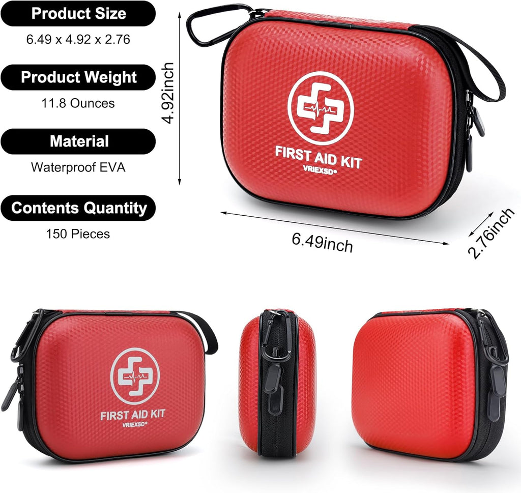 Mini Car First Aid Kit — 150-Piece Waterproof Emergency Case