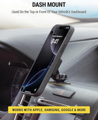 MAGDMB MagicMount Magnetic Phone Mount for Car, Dashboard Cell Phone Holder with 360° Adjustable Magnet Head, Universal Phone Stand for Car Compatible with iPhone, Samsung, and All Devices