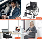 Car Seat Cushion, Comfort Memory Foam Car Cushions for Driving - Sciatica & Lower Back Pain Relief, Driver Seat Pillow for Auto, Office Chair, Wheelchair - Classic Black