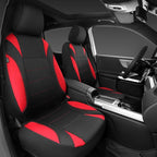 Neoprene Wetsuit Seat Covers, Waterproof Car Seat Covers Front with 5mm Composite EVA, Universal Fit for Car,Sedan, SUV TrucksAnti Slip, Airbag Compatible(Black and Red