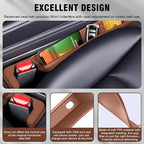 2PCS Car Seat Gap Filler, Automotive Seat Organizer Fill The Gap Between Seat and Console, Universal Car Storage Box Inserts Fill The Gap Between Seat &Console for Coins Wallets Keys (Brown)