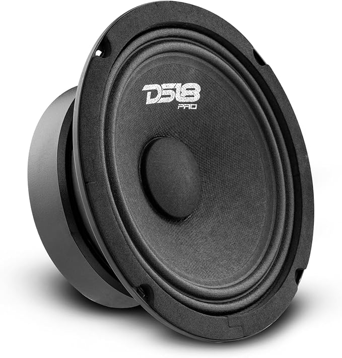 PRO-GM6 Loudspeaker - 6.5", Midrange, Black Steel Basket, 480W Max, 140W RMS, 8 Ohms - Premium Quality Audio Door Speakers for Car or Truck Stereo Sound System (1 Speaker)