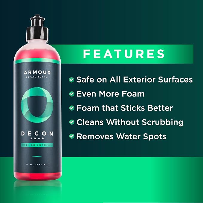 Decon Soap - High-pH Decontamination Shampoo - Alkaline Degreasing Agents and Biodegradable Ingredients - 16 oz
