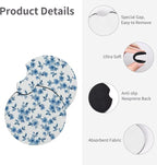Cute Floral Steering Wheel Cover 15 in + 2pc Blue Flowers Car Coasters | Anti-Slip Breathable Universal for Car Suitable for Men Women Florals