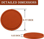 Car Cup Coaster, 4PCS Universal Non-Slip Cup Holders Embedded in Ornaments Coaster, Car Interior Accessories, Orange