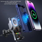 Wireless Car Charger,15W Fast Charging 90 Rotation Vent Clip Phone Mount