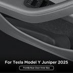 4P Door Side Storage Organizer for Tesla Model Y Juniper 2025 2026 | Standard/Premium/Performance, Front & Rear Door Slot Pocket Box, Insert Tray, TPE Model Y Juniper 2026 Accessories, Black