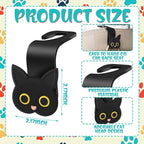 Novabright 4 Pcs Black Cat Car Seat Headrest Hooks Cute Cartoon Cat Car Seat Back Organizer Vehicle Headrest Hangers Automobile Storage Accessories for Handbags Purses Grocery Bags Coats Umbrella