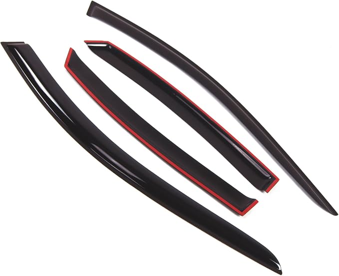 Outside Mount Window Vent Visors Rain Guards Compatible with Hyundai Azera 2006-2011 | Side Window Wind Deflectors Rain Shields | Smoke Tinted, 4 Pcs Set, DGWV-250
